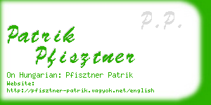 patrik pfisztner business card